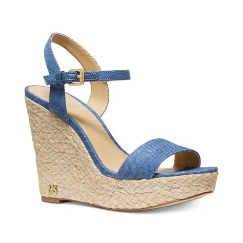 michael kors jill espadrille wedge|Michael Kors suede wedge sandals.